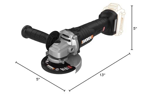 Worx 20V WX812L.9 Power Share 4.5" Cordless Angle Grinder with Brushless Motor (Tool Only)