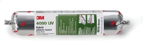 3M(TM Hybrid Sealant Adhesive Fast Cure 4000 UV White, PN06586, 400 mL Sausage Pack, 12 per case