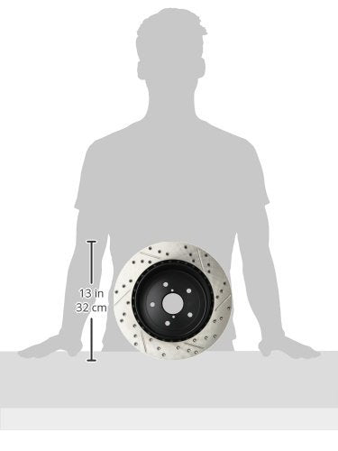 Sport Drilled/Slotted Brake Rotor StopTech 127.47023R (Rear Right), 1 Pack