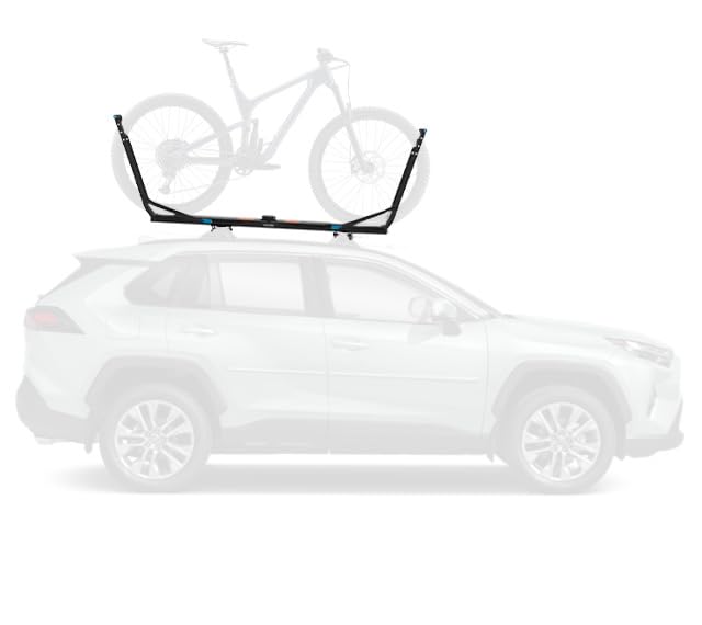 Machten RockyMounts Roof Bike Rack – Upright Mount for Road, Gravel & Mountain Bikes – No Frame Contact – Fits Most Crossbars – Part #12015