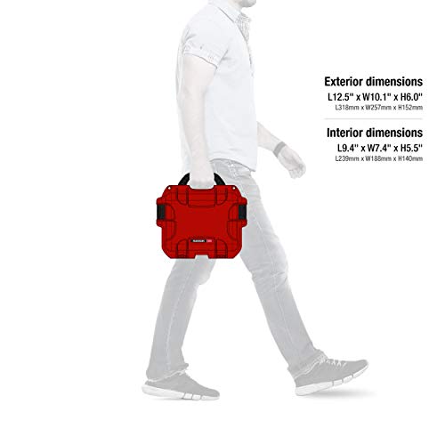 Waterproof Nanuk 905 Hard Case with Padded Dividers - Red