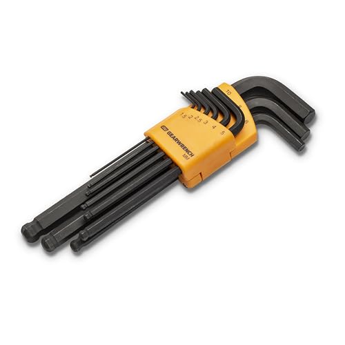 9 Piece GEARWRENCH Metric Ball End Long Arm Hex Key Set - 83521