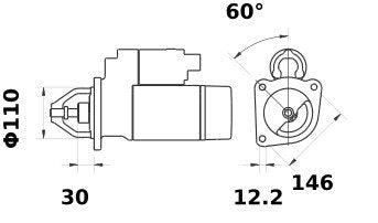 12V STARTER IS0618 2.7KW