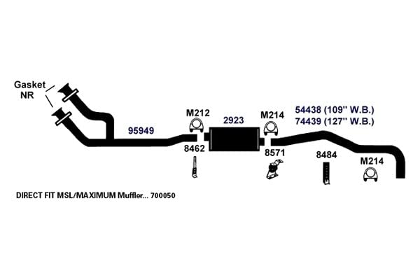 Exhaust Tail Pipe AP Exhaust Products 74439