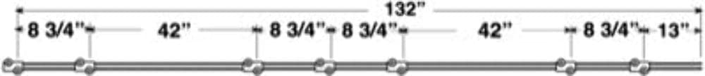 B2712 Peterson Wire Harness, Rear Id And Marker, 7 Plug, 11'