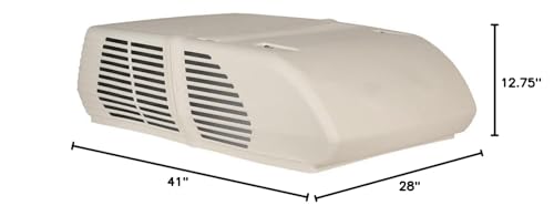 Mach 10 Coleman-Mach Signature Series Low-Profile Air Conditioner with Wood Skid - 15,000 BTU, Textured White