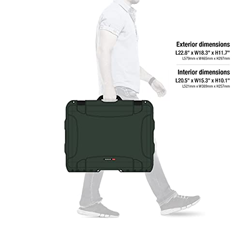 Olive NANUK 950 Waterproof Hard Case with Wheels Empty