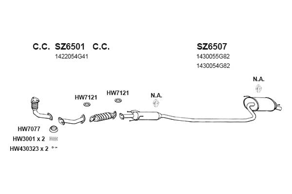 Exhaust Spring New for Civic Aerio