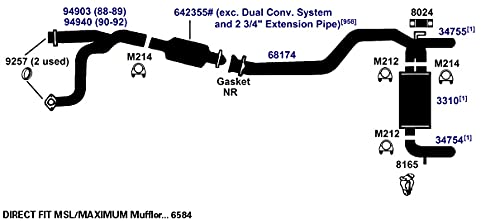 Exhaust Tail Pipe AP Exhaust Products 34754