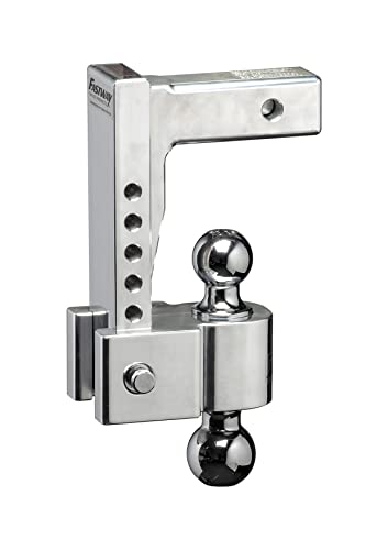Fastway Flash E Series 42-00-2800 Adjustable Aluminum Ball Mount with 8 Inch Drop, 2 Inch Shank, and Chrome Plated Balls