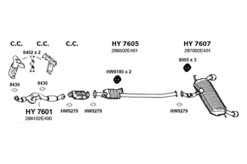 Exhaust Resonator And Pipe Assembly Ansa HY7605