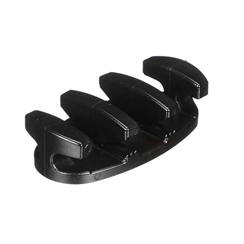 Attwood Zig-Zag Cleats 11926-7, 3 ½ Inches Long, Nylon, Black, for Rope Up to 3/8-Inch Diameter, Drilled for 2 Fasteners, Pair