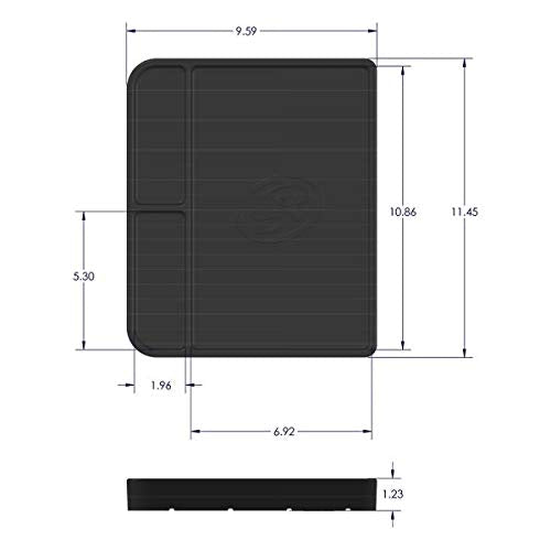 Flexible S&B Non-Slip Silicone Tool Tray | Tool Mat | Tool Organizer | Tool Holder (Medium, Charcoal, 80-1004M)
