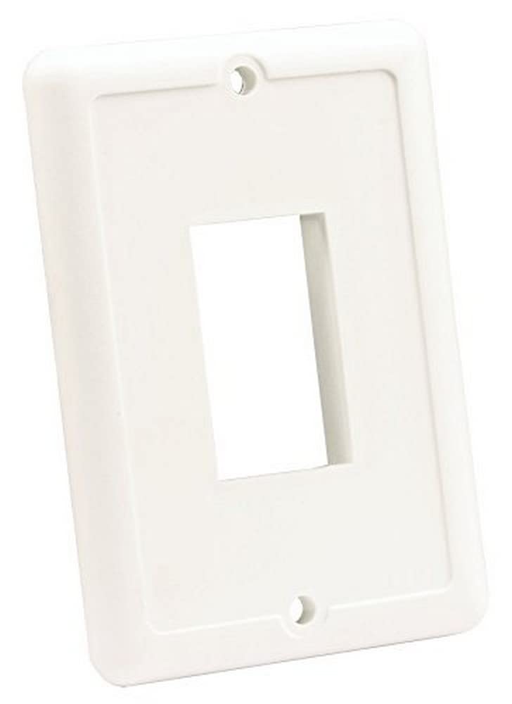 Single JR Products Switch Plate 14035 White