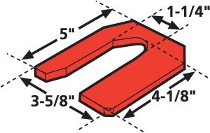 36061 Specialty Products Company Caster Shim 1/16" for Prevost, (Pack of 6)