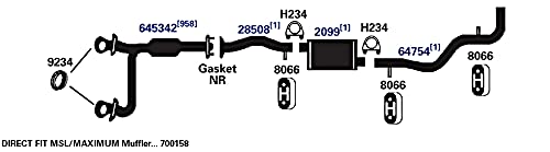 Exhaust Muffler AP Exhaust Products 2099