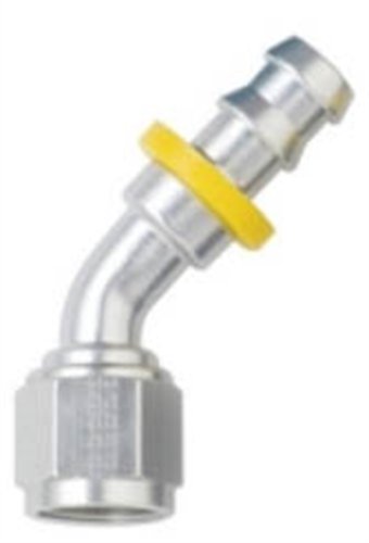 Clear -10AN Push-Lite End 45 Degree Fragola