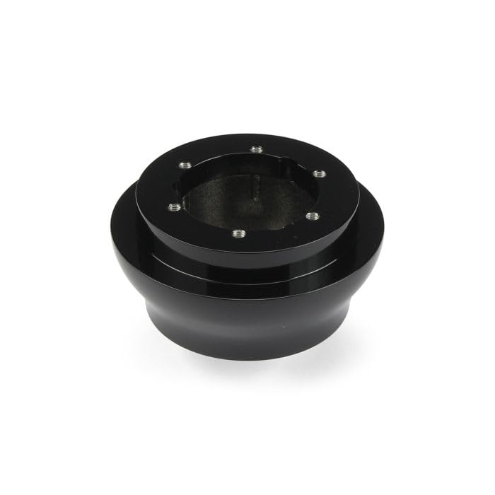 Mark 40 Black Billet Aluminum Steering Wheel HUB Adapter Plate Three Bolt to SIX Bolt