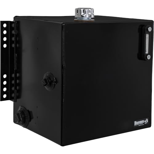 Buyers Products Side Mount Steel Hydraulic Reservoir SMR25S, 25 Gallon, Powder-Coated HRPO Steel, Internally Baffled, Welded Rear Brackets, 2 in. NPT Suction/Return, 1-1/4 in. NPT Return Port