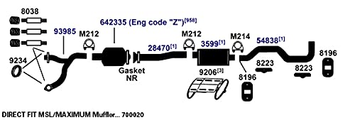 Exhaust Muffler AP Exhaust Products 3599
