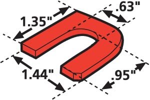 36041 Specialty Products Company 1/16" Lower Control Arm and Bogey Axle Shim for Van Hool, (Pack of 6)