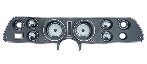 70 - 81 Chevy Camaro Dakota Digital VHX System Analog Dash Gauges Silver Alloy White VHX-70C-CAM-S-W