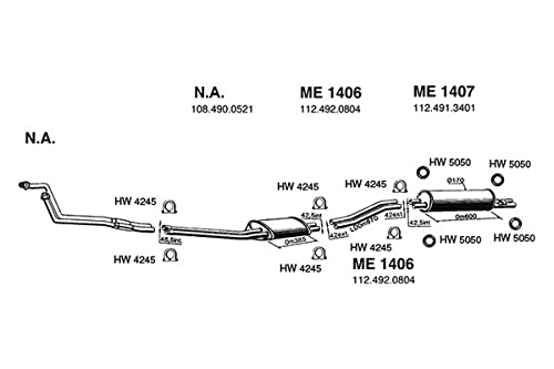 Rear Ansa ME1407 - Exhaust Muffler