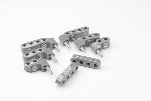 Horizontal Wire Separator Smoothie KIT for 7-8mm Plug Wires, 6 Brackets, 2 2-Place, 2 3-Place, and 4 4-Place SEPARATORS, Gray