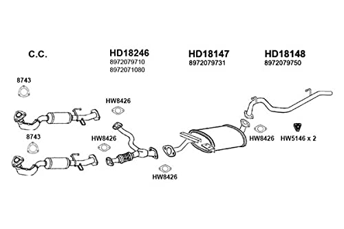 Center Ansa HD18155 - Exhaust Muffler