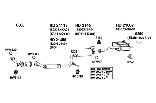 HW8425 Ansa - Exhaust Pipe Flange Gasket