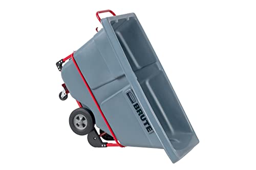 Rubbermaid Brute Dump Truck/Tilt Trash Cart/Garbage Collection/Recycling, 0.5 Cubic Yard, Heavy Load Capacity, 850 lbs., Gray, Distribution Centers/Warehouse/Manufacturing/Stadiums