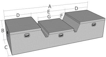 57" V-Shape UAA TB203-57RD 5th Wheel RV Box