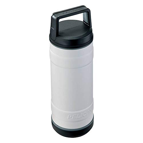 18oz Pelican Bottle (White) | Double Wall Insulated Water Bottle | Keep Hot Drinks for 12 Hours & Cold Drinks for 24 Hours | BPA Free