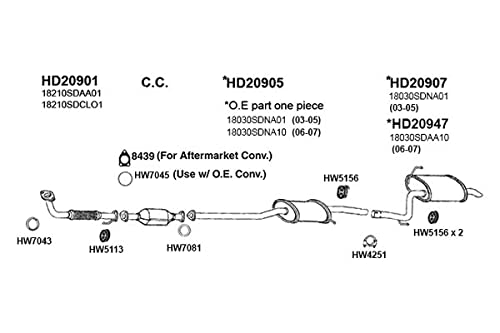 Exhaust ANSA HD20907 Muffler