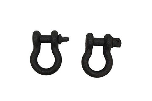 Black Coated Fishbone Offroad Shackle Set (Pair)