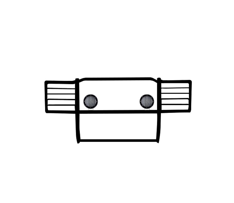 Bumper Guard Black Horse Grille Brush Modular Come with Pair of 5.3" LED Lights with Black Trim Rings Compatible with 2011-2016 Ford F-250/Ford F-350/Ford F-450/F-550 Super Duty-17FB26MA-PLFB