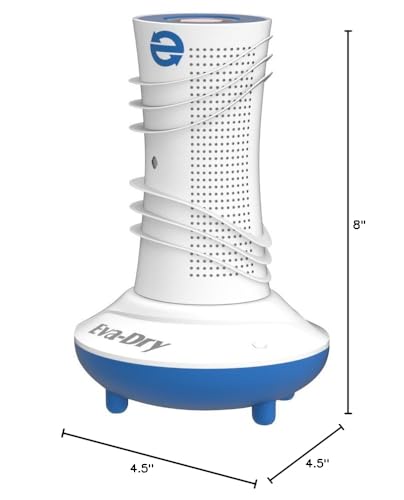 Eva-Dry Air-Dry System EDV-365 – Renewable Dehumidifier with Dual Cylinders, Rapid 2-Hour Renewal, and Color-Changing Indicator – Ideal for Closets, Safes, Boats, and Small Spaces