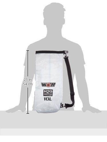 H2O Proof WOW Sports Dry Bag, Waterproof Backpack with Mesh Sides and Internal Phone Pocket, Waterproof Bag for Boating, Kayaking, Fishing, and More