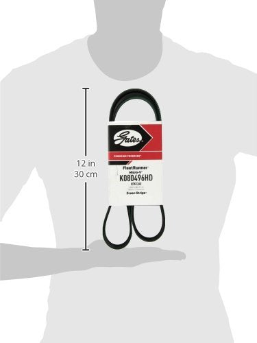 Gates Fleet Runner K080496HD Heavy Duty Micro V Serpentine Drive Belt