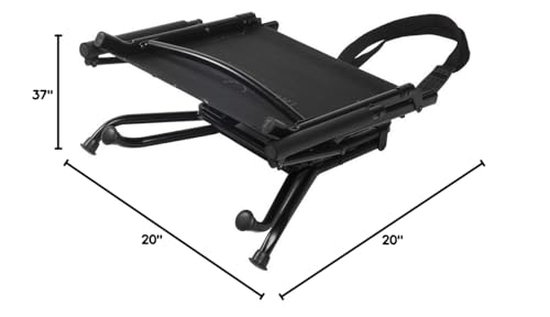 Comfort Hunt Mesh Lite Portable Hunting Chair with 360 Degree Swivel and Carry Strap, Black
