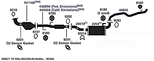 Exhaust Muffler AP Exhaust Products 700394