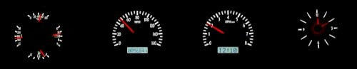 Dakota Digital VHX-68F-TOR-S-W Gauge System Analog Dash Compatible with 1968-69 Ford Torino, Fairlane and Ranchero, Silver Alloy Style, White Backlighting