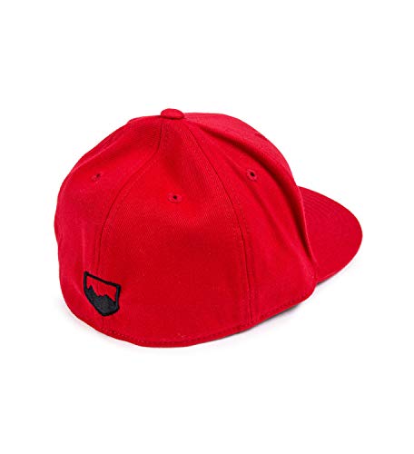 Premium Flexfit TeraFlex 5237024 Hat, Flat Visor Red - Small/Medium, 1 Pack