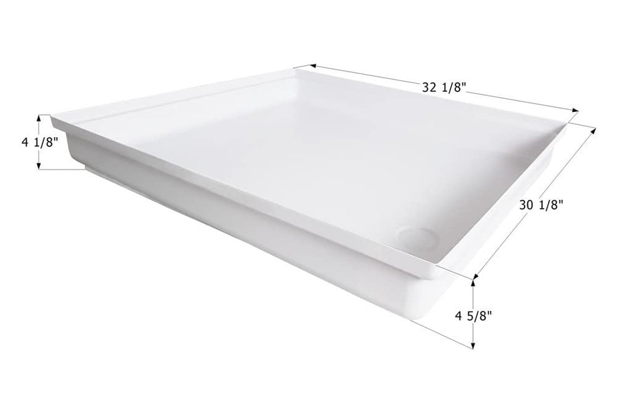 Shower Pan ICON 12873 SP300-32-1/8 x 30-1/8" x 4-5/8", Polar White