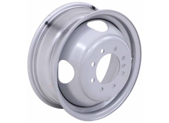 16"x6" Dual Steel Trailer Wheel with Valve Stem- 8 on 6.5 4.88" CB Updated SKU : WS-16060865-SD-14777-488BX
