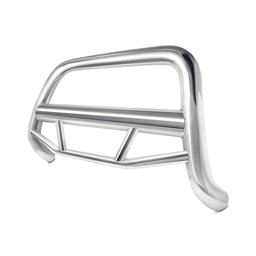 Max Bull Bar Black Horse No Skid Plate Stainless Steel Compatible with 2022-2024 Jeep Cherokee-MBS-B8802