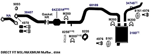 Exhaust Muffler AP Exhaust Products 6564