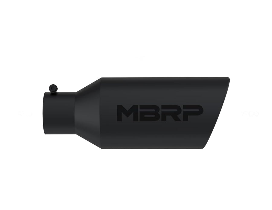 7" O.D. MBRP T5126BLK Exhaust Tip (Rolled End, 4" Inlet, 18" Long)