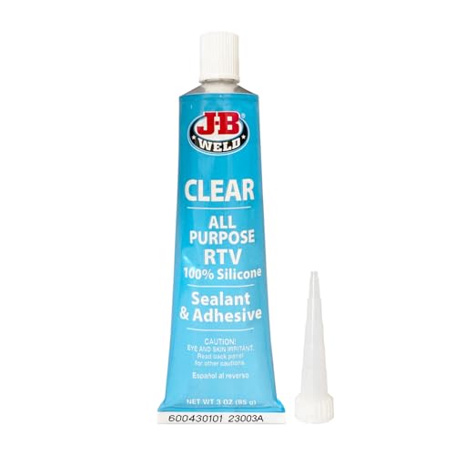 J-B Weld All-Purpose 31310 RTV Silicone Sealant and Adhesive - 3 oz. - Clear