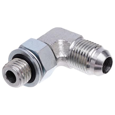 G63160-1608 Male Metric nobrandname with O-Ring to Male JIC 37 Flare - 90 (Metric Conversion)